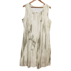 Belle by Kim Gravel Beige Tie-Dye Midi Dress